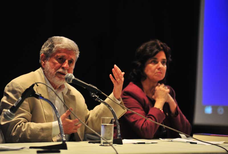 Celso Amorim e Nísia Trindade Lima. Foto: Peter Ilicciev